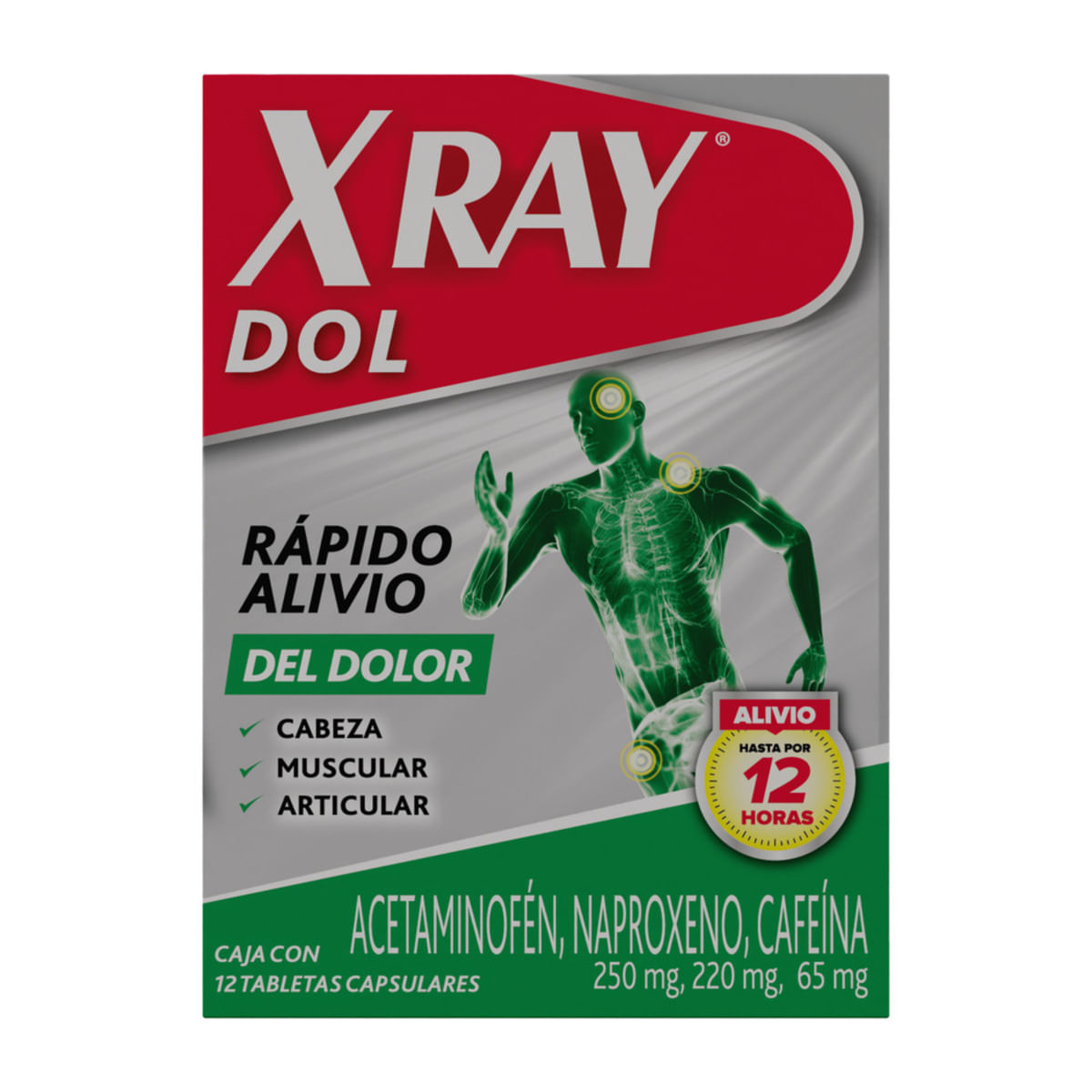 Xray Dol Analgésico 12 Tabletas